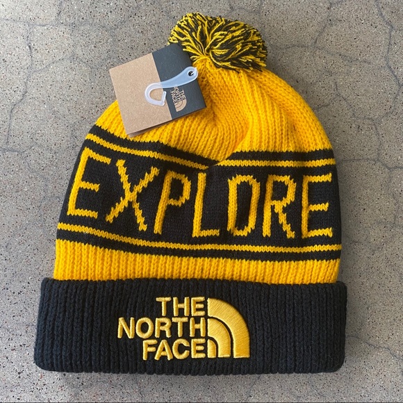 The North Face Other - North Face • Black & Yellow Explore Beanie • OS
